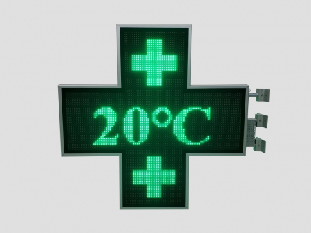 Cruce farmacie cu LED-uri 1050mm x 1050mm PROGRAMABIL, LED-uri VERZI [7]