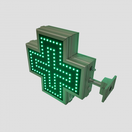 Cruce farmacie cu LED-uri model ANIMAT 400mm x 400mm leduri verzi [3]