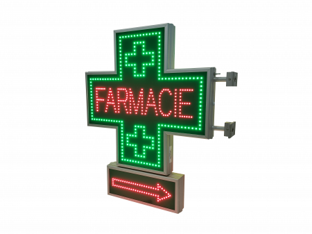Cruce farmacie cu LED-uri model ANIMAT 850mm x 850m cu afisaj SAGEATA [2]
