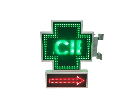 Cruce farmacie cu LED-uri model ODT+M 600mm x 600m cu afisaj SAGEATA [3]