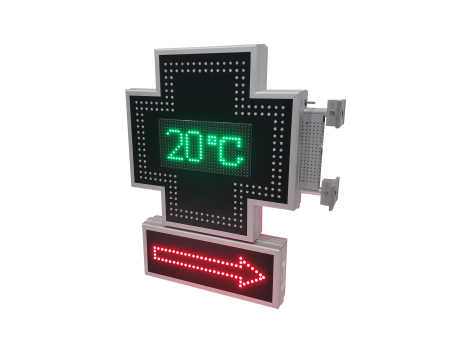 Cruce farmacie cu LED-uri model ODT+M 600mm x 600m cu afisaj SAGEATA [4]