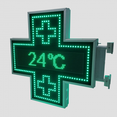 Cruce farmacie cu LED-uri model ODT PROGRAMABIL 800mm x 800mm P10 [2]