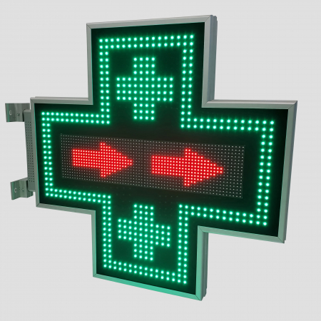 Cruce farmacie cu LED-uri model ODT PROGRAMABIL 900mm x 900mm P10 [5]