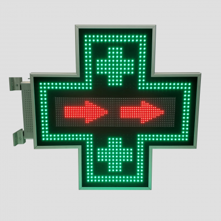 Cruce farmacie cu LED-uri model ODT PROGRAMABIL 900mm x 900mm P10 [2]