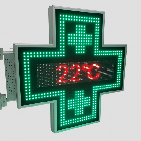 Cruce farmacie cu LED-uri model ODT PROGRAMABIL 900mm x 900mm P10 [4]