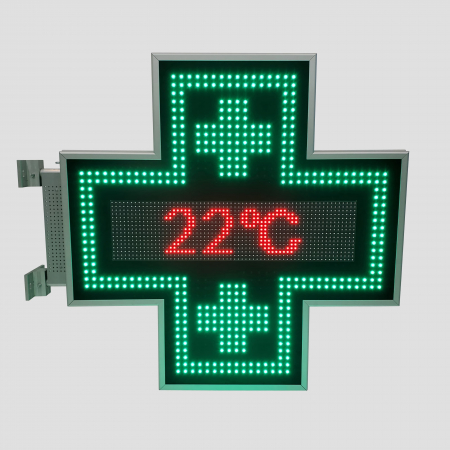 Cruce farmacie cu LED-uri model ODT PROGRAMABIL 900mm x 900mm P10 [1]