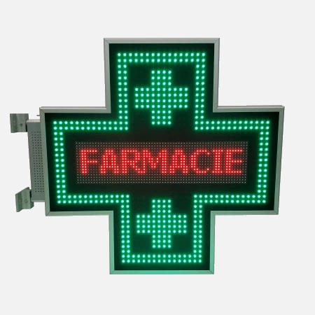 Cruce farmacie cu LED-uri model ODT PROGRAMABIL 900mm x 900mm P10