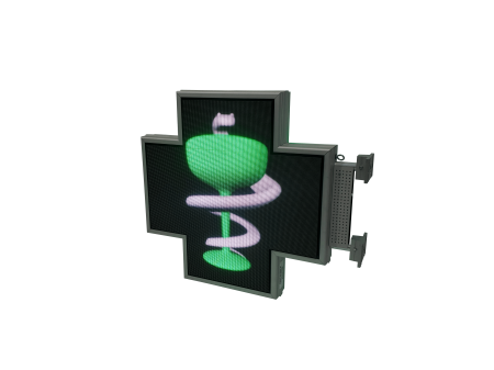 Cruce farmacie model PROGRAMABIL 700mm x 700mm LED-uri RGB P3