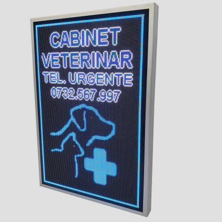 Reclama luminoasa LED 730mm x 1050mm P5 pentru CABINETE VETERINARE [4]