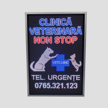 Reclama luminoasa LED 730mm x 1050mm P5 pentru CABINETE VETERINARE [7]