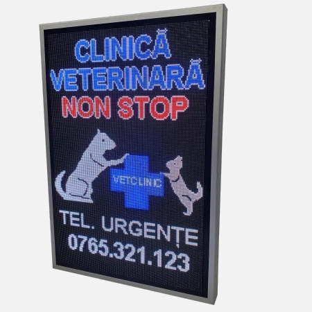 Reclama luminoasa LED 730mm x 1050mm P5 pentru CABINETE VETERINARE