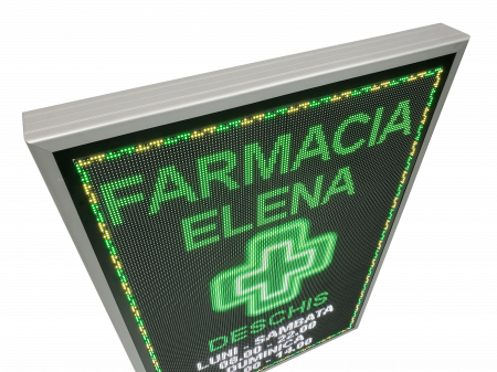 Reclama luminoasa LED 730mm x 1050mm P5 pentru FARMACIE [4]