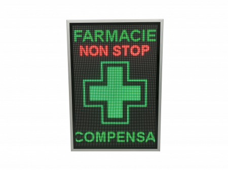 Reclama luminoasa LED 730mm x 1050mm P5 pentru FARMACIE [2]