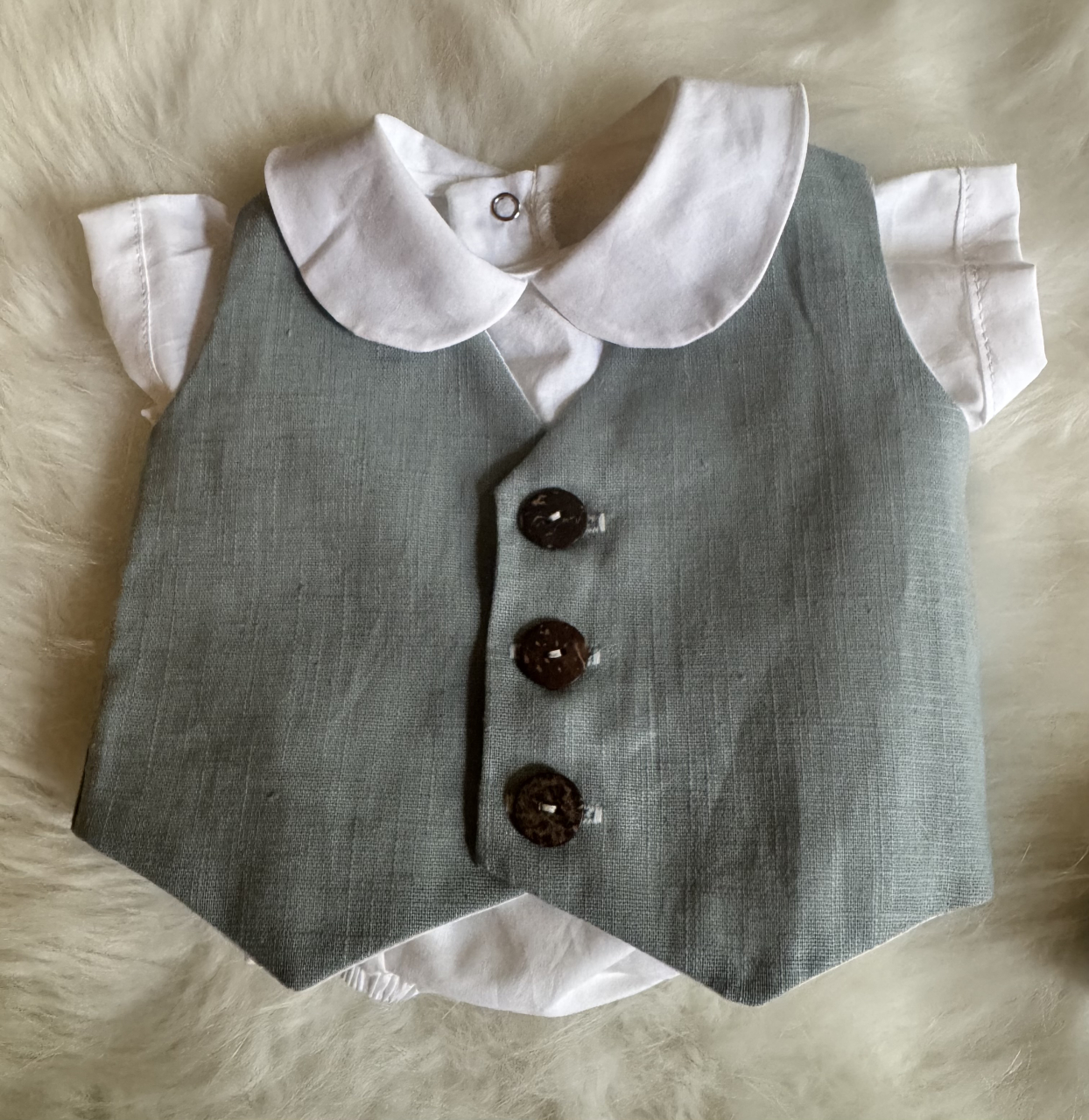Costum Elegant din In Bleu Otel pentru Băieței | Crystalines [3]