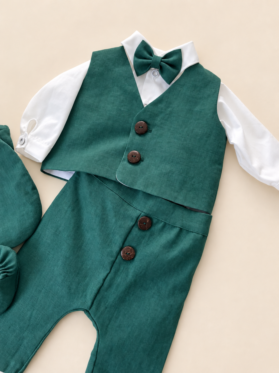 Costum Elegant din In Verde pentru Băieței- Stefan [2]