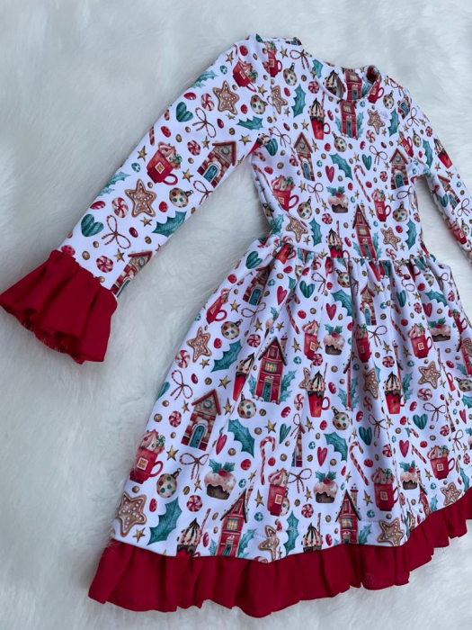 Rochita bumbac organic multicolor XMas Magic [4]