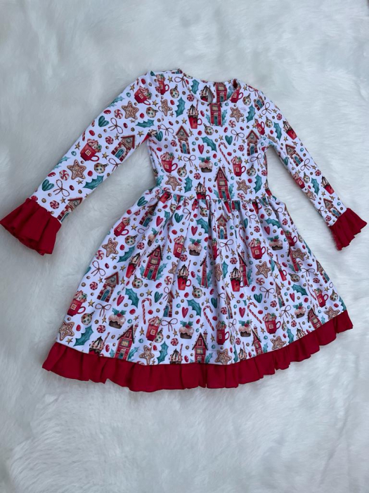 Rochita bumbac organic multicolor XMas Magic [5]