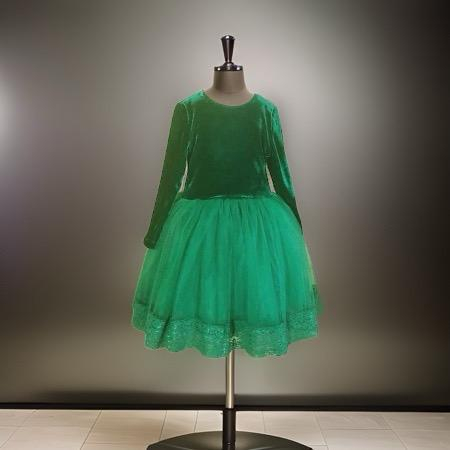 rochita catifea si tul verde [3]
