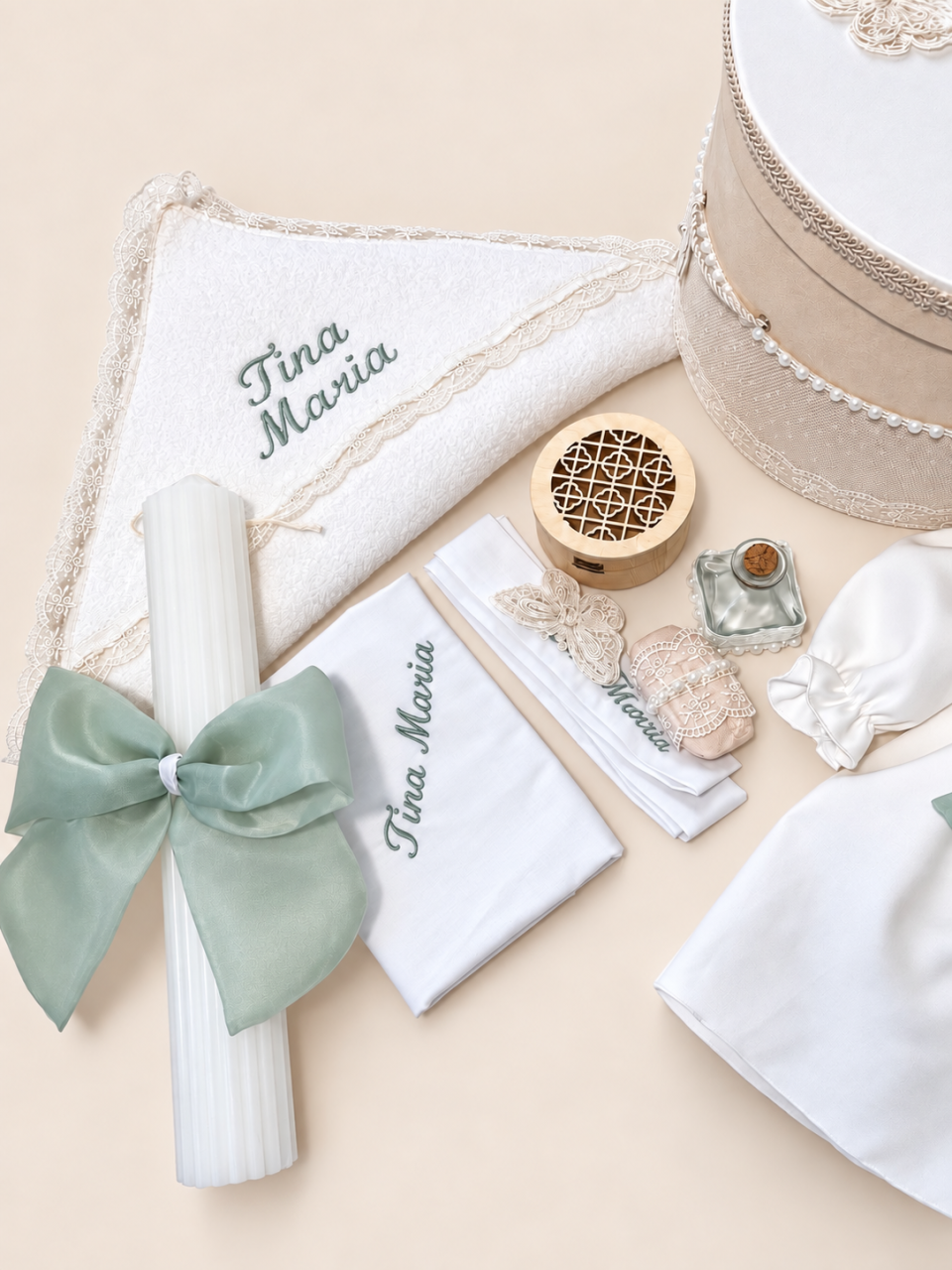 Set trusou botez personalizat Azaleea [6]