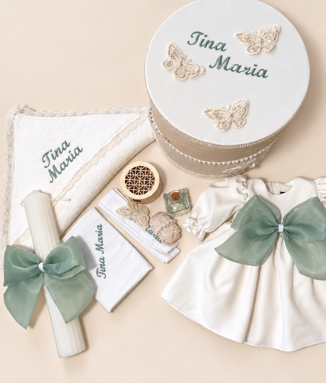 Set trusou botez personalizat Azaleea [5]