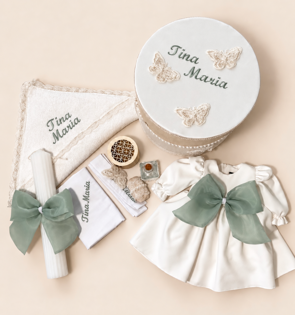 Set trusou botez personalizat Azaleea [7]