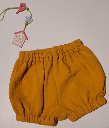 Pantaloni muselina - Pantaloni bufanti muselina ocru