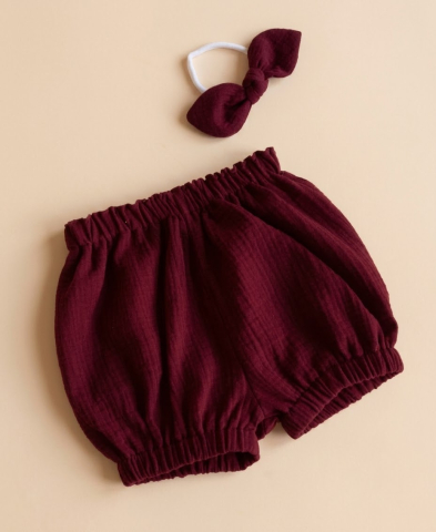 Pantaloni bufanti muselina Wine