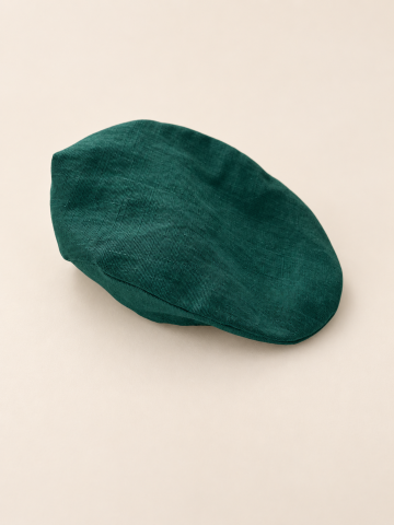 Șapcă elegantă pentru băieți din in natural bleu, modelul Geo [1]