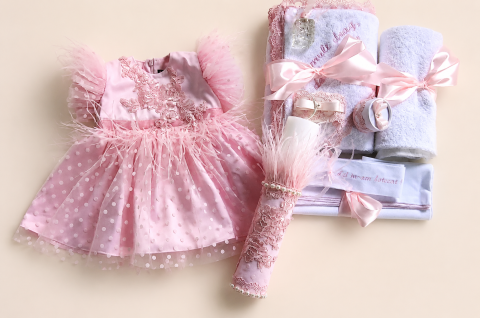 Trusouri botez fetite - Set trusou botez Candy