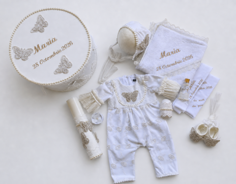 Trusouri botez fetite - Set trusou botez complet Amelie