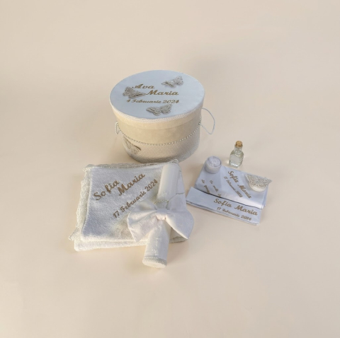 Trusouri botez fetite - Set Botez Personalizat cu Broderie Premium
