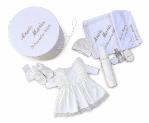 Trusouri botez fetite - Set trusou personalizat Charlotte