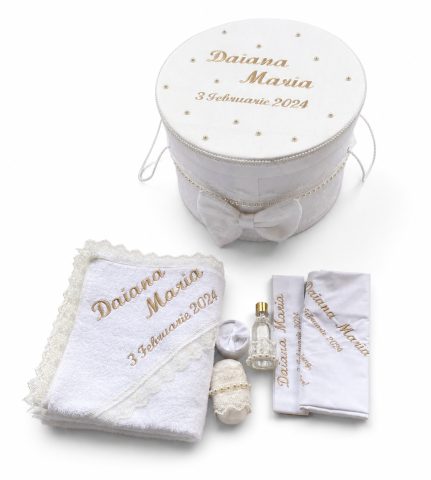 Trusouri botez fetite - Set trusou botez personalizat Daiana