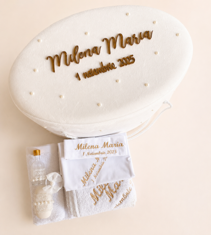 Trusouri botez fetite - Set trusou botez personalizat Daiana
