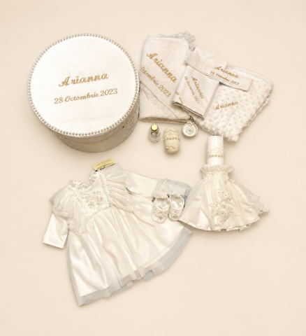 Trusouri botez fetite - Set trusou personalizat Eva