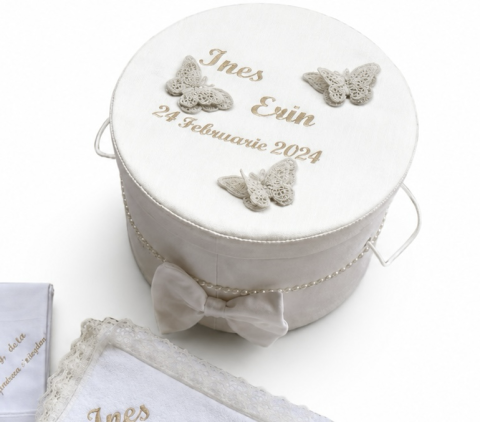 Set trusou botez personalizat cu fluturasi [1]
