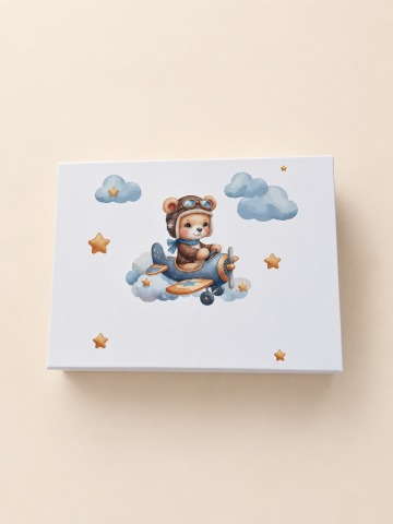Trusou Botez Premium Personalizat 3D pentru Baieti din Muselină și Catifea – Crystalines [3]