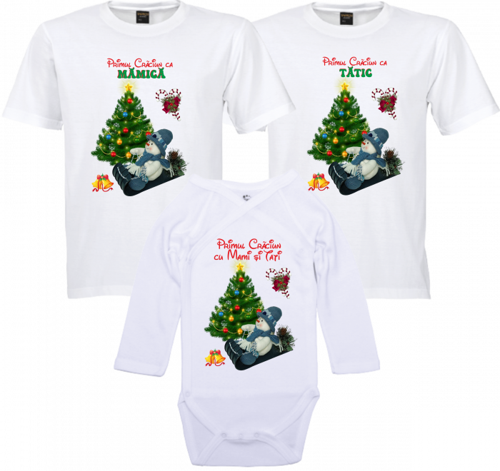 Bucurie și Crăciun: Tricouri Personalizate pentru Familie [1]