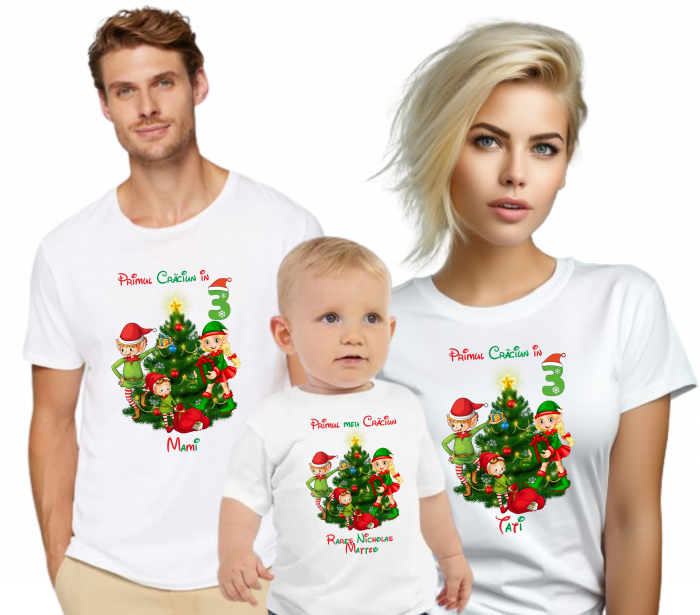 Magia Crăciunului în Familie pe Tricouri [2]