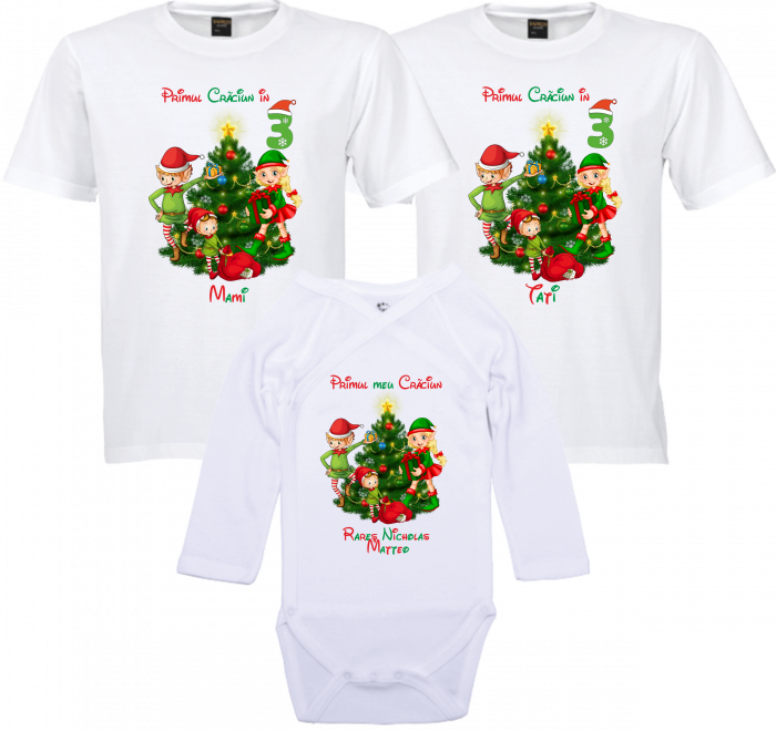 Magia Crăciunului în Familie pe Tricouri [1]