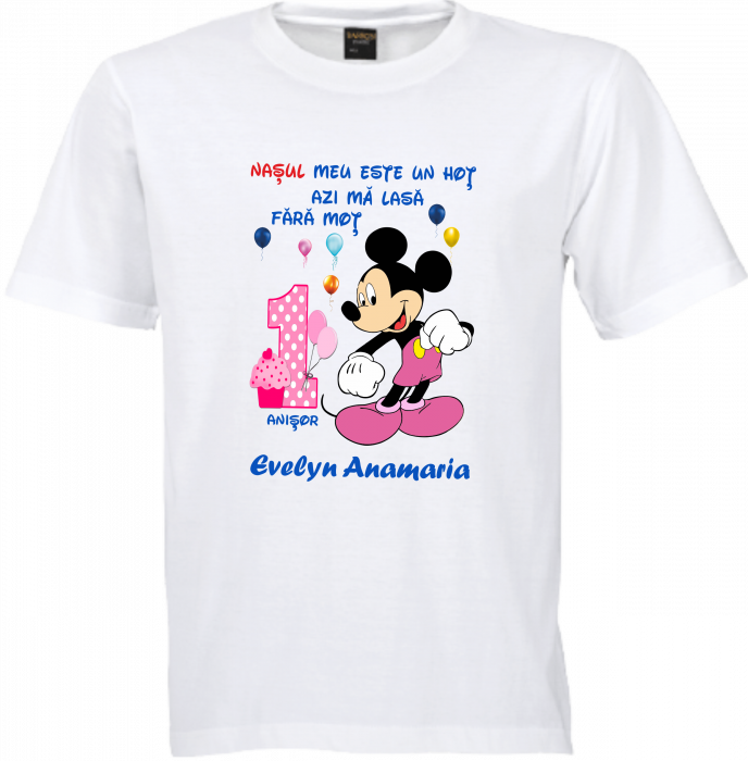 Minnie aduce zâmbete la petrecerea de moț – Tricouri personalizate [7]