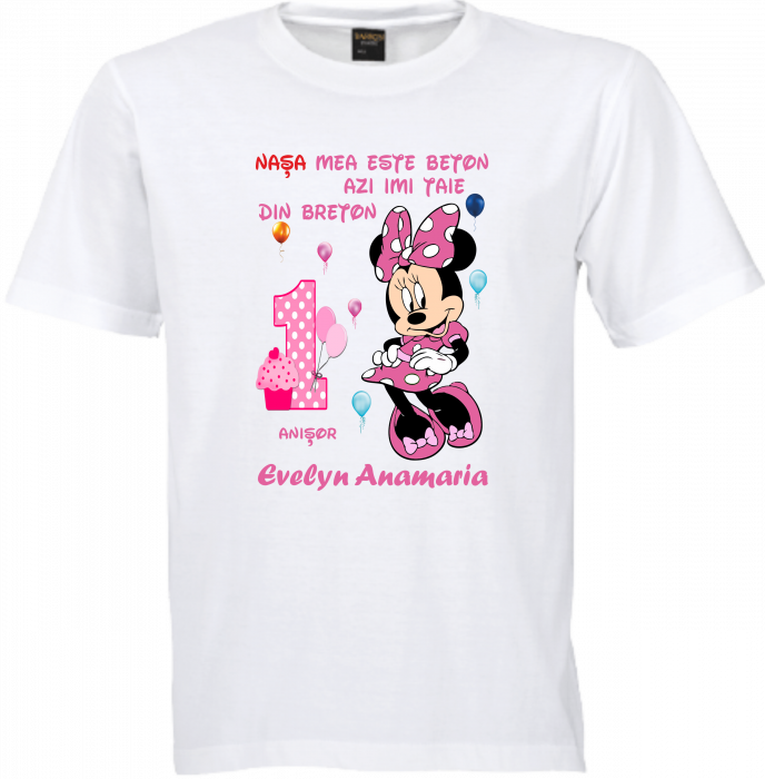 Minnie aduce zâmbete la petrecerea de moț – Tricouri personalizate [6]