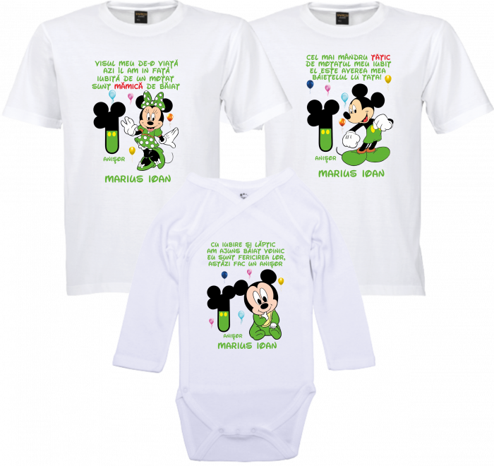 Moț de poveste cu Mickey – Tricou personalizat cu numele copilului [1]