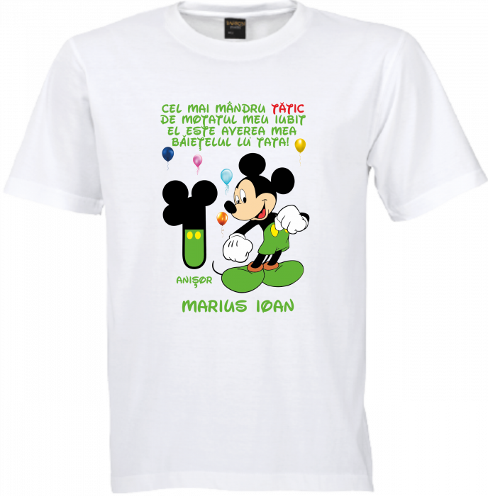 Moț de poveste cu Mickey – Tricou personalizat cu numele copilului [3]
