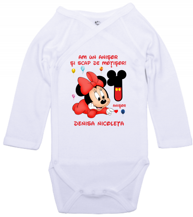 Moțul vesel cu Mickey - Tricou personalizat pentru micuțul tău [5]
