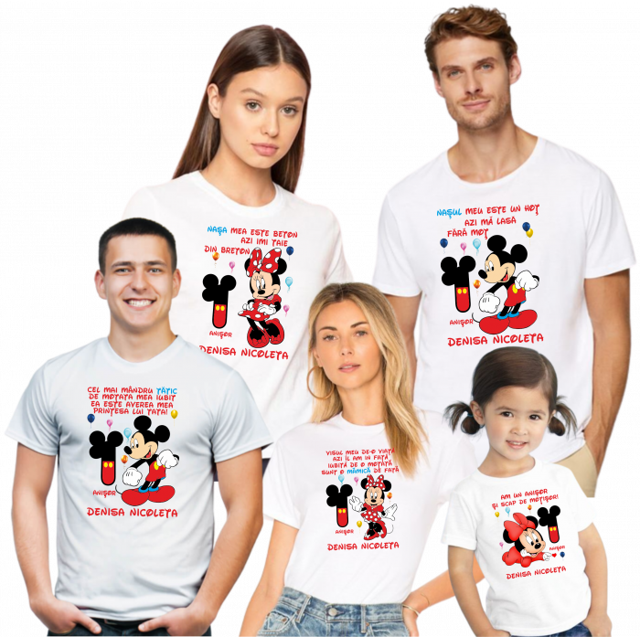 Moțul vesel cu Mickey - Tricou personalizat pentru micuțul tău [2]