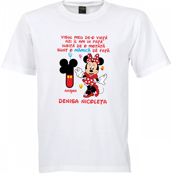 Moțul vesel cu Mickey - Tricou personalizat pentru micuțul tău [4]
