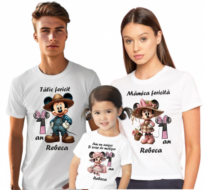 Primul moț cu Minnie – Tricou adorabil pentru sărbătorită [2]