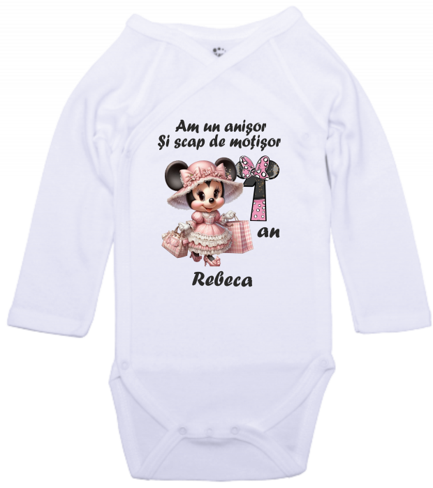 Primul moț cu Minnie – Tricou adorabil pentru sărbătorită [5]