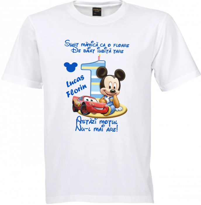 Primul moț cu stil! Tricou cu Mickey personalizat [3]